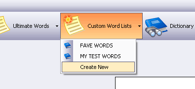 Create your own lessons with custom word lists