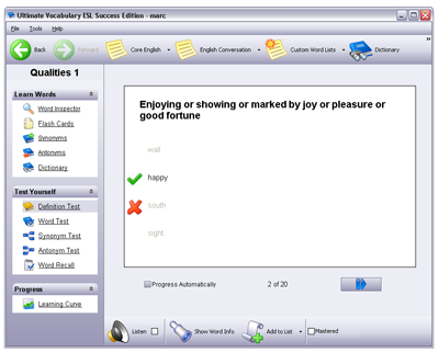 Build you confidence with 5 different test categories
