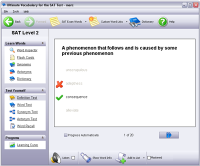 Build you confidence with 5 different test categories