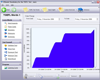 Track your progress with Learning Curve